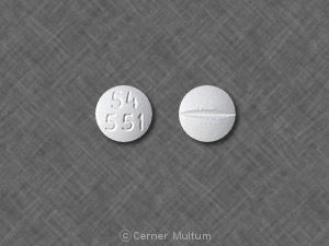 White Round pill with imprint 54;551 — Perindopril erbumine Perindopril erbumine 2 mg; (view 2)